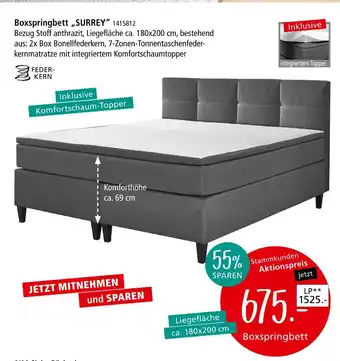 Zurbrüggen Boxspringbett 'surrey' Angebot