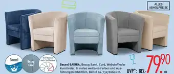 Trends Möbel Sessel bakira Angebot