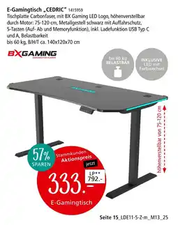 Zurbrüggen Bx gaming e-gamingtisch „cedric“ Angebot