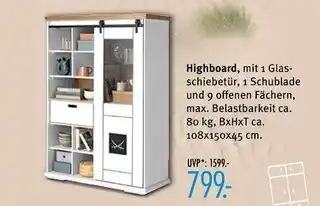 Trends Möbel Highboard Angebot