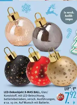 Trends Möbel Led-dekoobjekt x-mas ball Angebot
