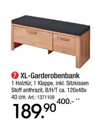 Zurbrüggen Xl-garderobenbank Angebot