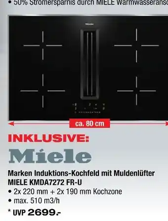 Ostermann Miele marken induktions-kochfeld mit muldenlüfter Angebot