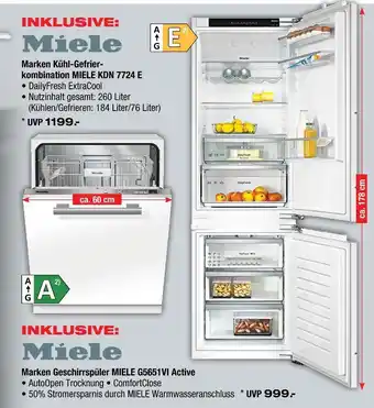 Ostermann Miele marken kühl-gefrierkombination miele kdn 7724 e Angebot