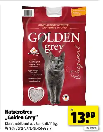 Hagebau Katzenstreu golden grey Angebot