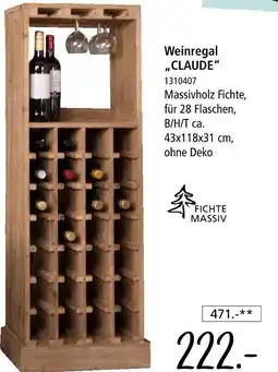 Zurbrüggen Weinregal claude Angebot