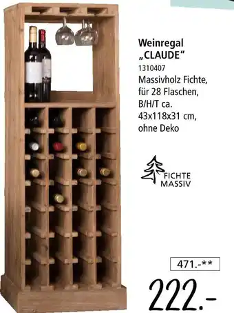 Zurbrüggen Weinregal claude Angebot