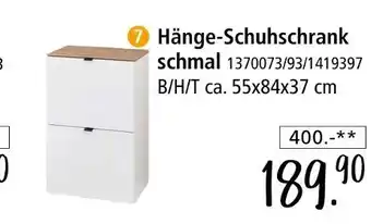 Zurbrüggen Hänge-schuhschrank schmal Angebot
