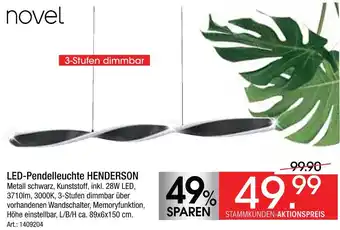 Zurbrüggen Novel led-pendelleuchte henderson Angebot