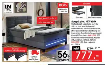 Zurbrüggen Intro boxspringbett new york Angebot