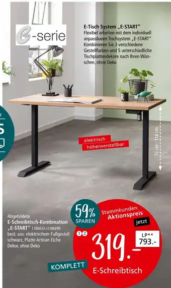 Zurbrüggen E-schreibtisch-kombination „e-start“ Angebot