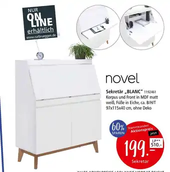 Zurbrüggen Novel sekretär „blanc“ Angebot