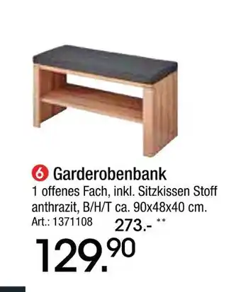 Zurbrüggen Garderobenbank Angebot