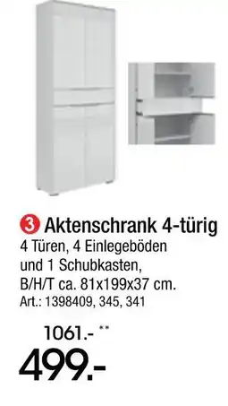 Zurbrüggen Aktenschrank 4-türig Angebot
