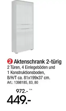 Zurbrüggen Aktenschrank 2-türig Angebot