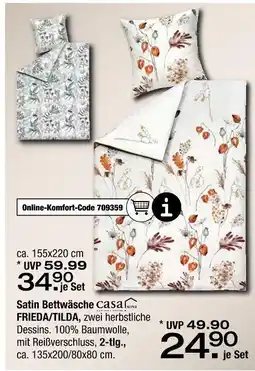 Ostermann Satin bettwäsche frieda/tilda Angebot