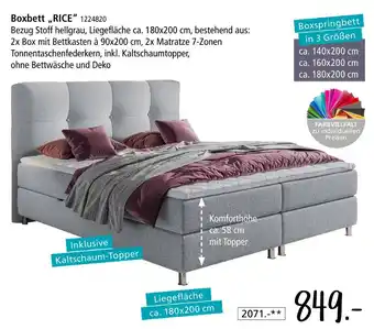 Zurbrüggen Boxbett 'rice' Angebot
