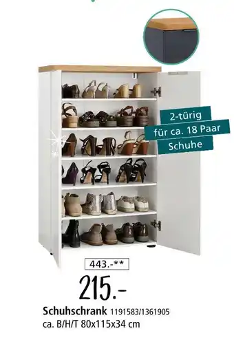 Zurbrüggen Schuhschrank Angebot