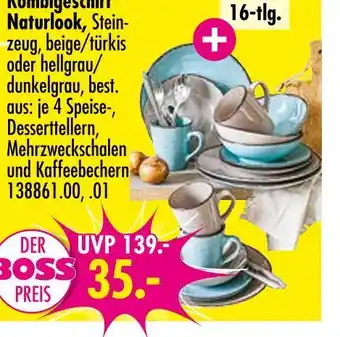 Möbel Boss Kombigeschirr naturlook Angebot