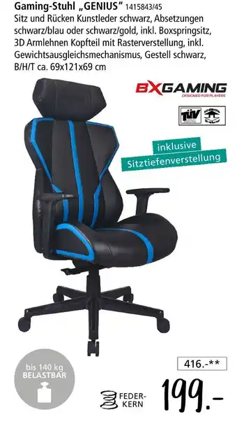 Zurbrüggen Bxgaming gaming-stuhl genius Angebot
