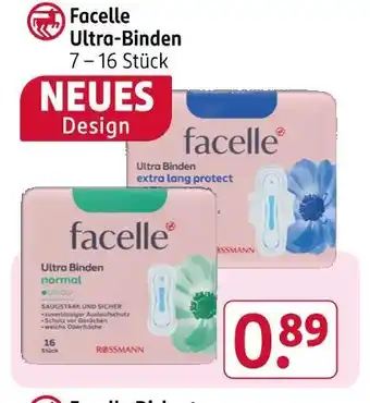 Rossmann Facelle ultra binden Angebot