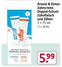 Rossmann Aronal & elmex zahncreme doppel-schutz zahnfleisch und zähne Angebot