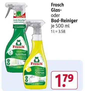 Rossmann Frosch glas-reiniger spiritus Angebot