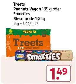 Rossmann Treets peanuts vegan Angebot