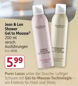 Rossmann Jean & len caring shower gel to mousse Angebot