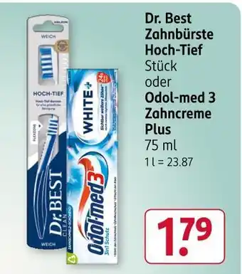 Rossmann Dr. best zahnbürste hoch-tief Angebot