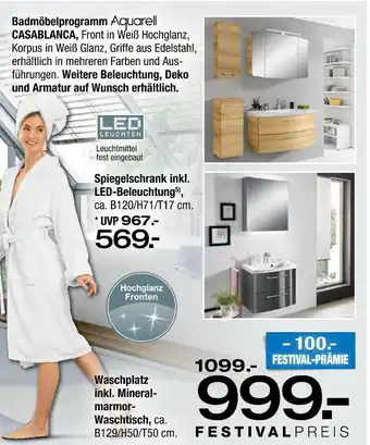 Ostermann Spiegelschrank inkl. led-beleuchtung casablanca Angebot
