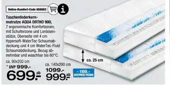 Ostermann Taschenfederkernmatratze aqua ortho 900 ca. 90x200 cm Angebot
