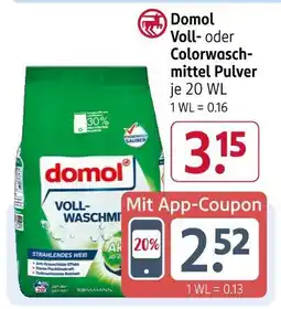 Rossmann Domol voll-waschmittel pulver Angebot