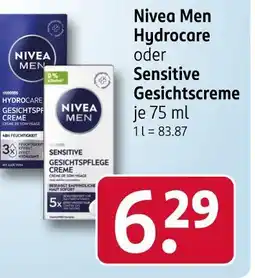 Rossmann Nivea men hydrocare gesichtscreme Angebot