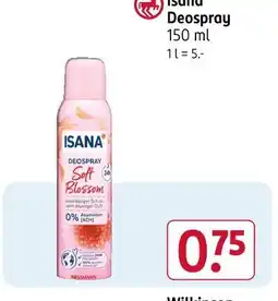 Rossmann Isana deospray soft blossom Angebot