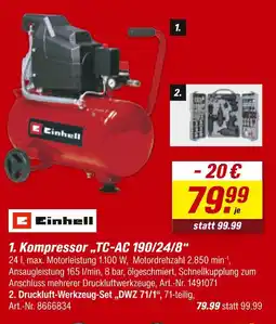 toom Baumarkt Einhell kompresor tc-ac 190/24/8 Angebot