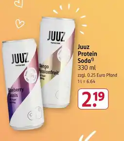 Rossmann Juuz blueberry cassis protein soda Angebot