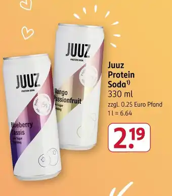 Rossmann Juuz blueberry cassis protein soda Angebot
