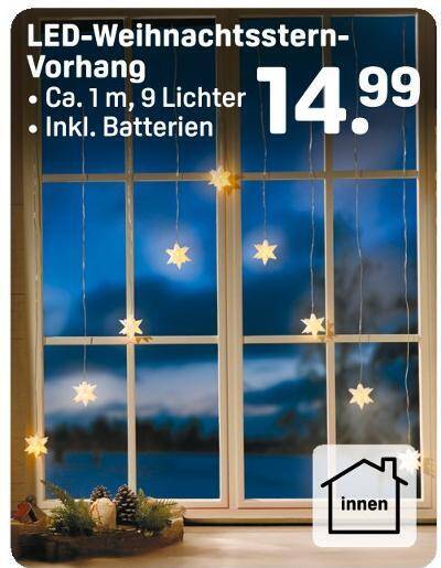 Led-weihnachtsstern-vorhang Angebot bei Rossmann