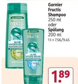 Rossmann Garnier fructis aloe hydra bomb feuchtigkeits-shampoo Angebot