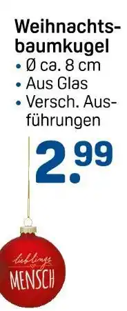 Rossmann Weihnachtsbaumkugel Angebot