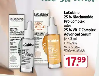 Rossmann Lacabine 25% niacinamide pro complex Angebot