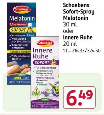 Rossmann Schaebens sofort-spray melatonin Angebot