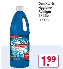 Rossmann Dan klorix hygiene-reiniger Angebot