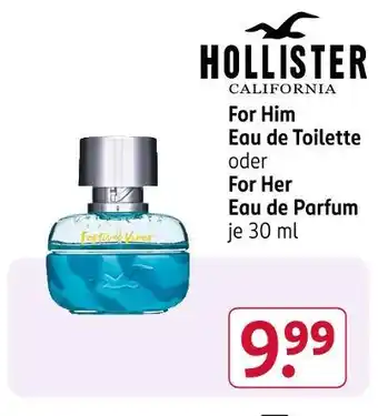 Rossmann Hollister california for him eau de toilette Angebot