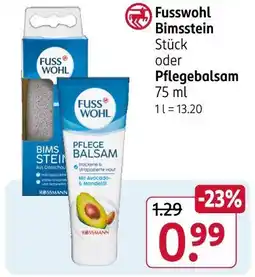 Rossmann Fusswohl bimsstein Angebot