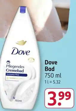 Rossmann Dove pflegendes cremebad Angebot