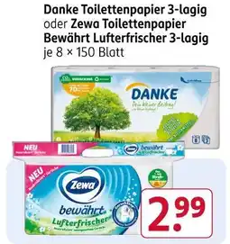 Rossmann Danke toilettenpapier 3-lagig Angebot