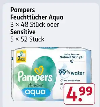 Rossmann Pampers feuchttücher aqua Angebot