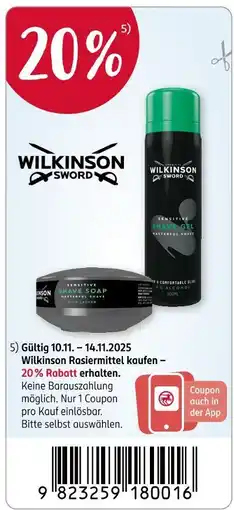 Rossmann Wilkinson sword sensitive shave soap Angebot